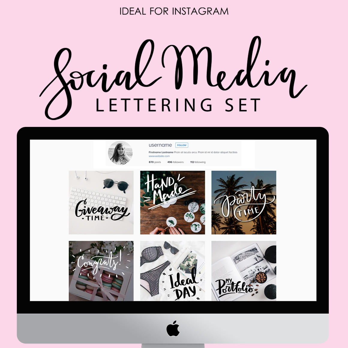 Social Media Lettering Set