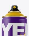 Matte Spray Can Without Cap Mockup - Front View