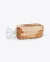 Glossy Transparent Bread Package With Clip Mockup - Half Side View (High-Angle Shot)