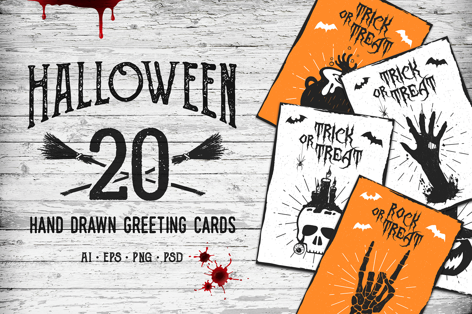 Halloween. 20 Greeting Cards Halloween. 20 Greeting Cards