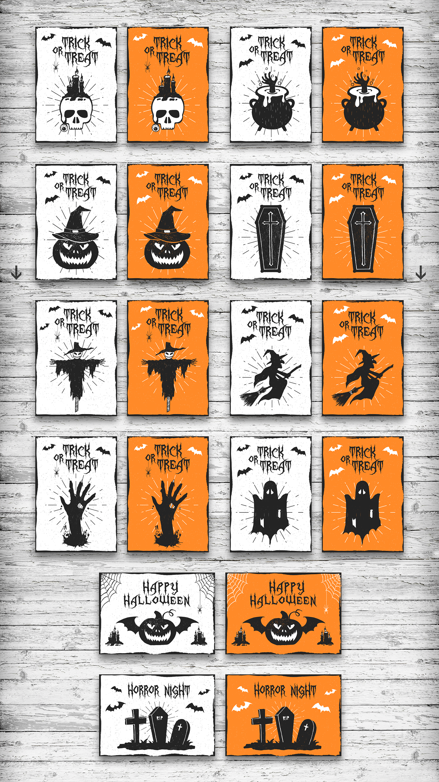 Halloween. 20 Greeting Cards Halloween. 20 Greeting Cards