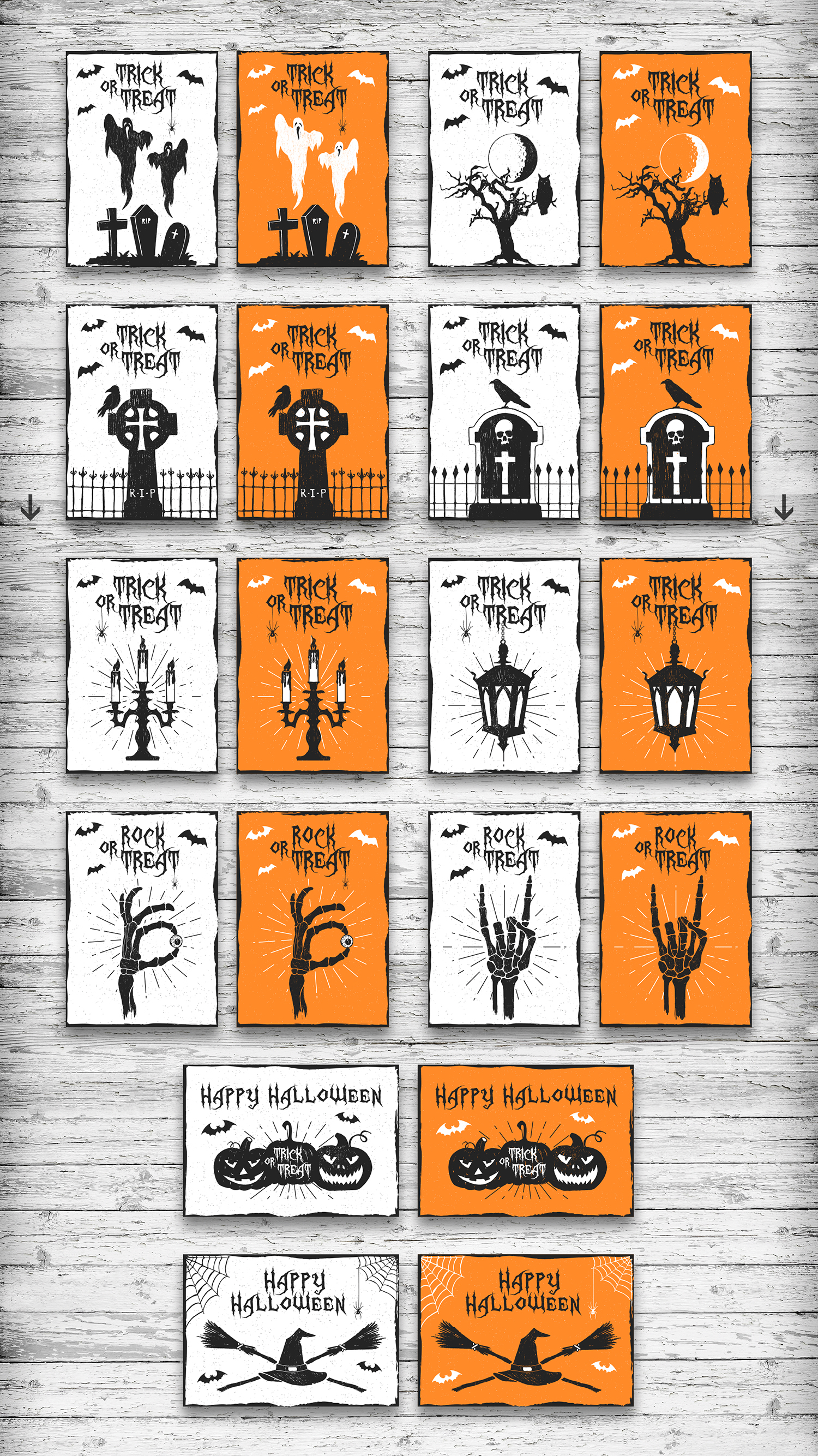 Halloween. 20 Greeting Cards Halloween. 20 Greeting Cards