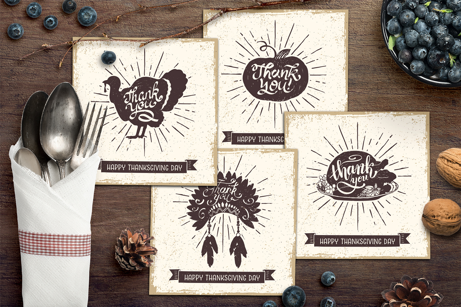 Thanksgiving Vector Pack. 15 Hand Drawn Objects + 4 Cards. Thanksgiving Vector Pack. 15 Hand Drawn Objects + 4 Cards.