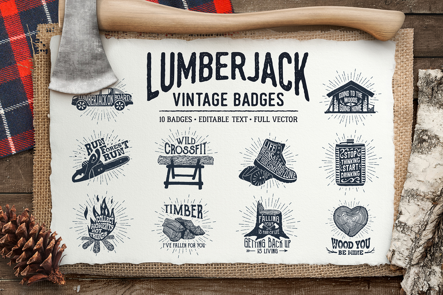 Lumberjack. Vintage Badges (part 1) Lumberjack. Vintage Badges (part 1)