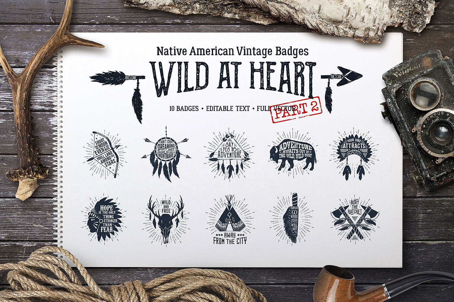 Wild at Heart (Vintage Badges/part2) Wild at Heart (Vintage Badges/part2)