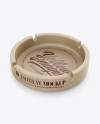 Ceramic Ashtray Mockup - Half-Side View (High Angle)