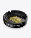 Glossy Ashtray Mockup - Half-Side View (High Angle)