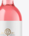 Clear Glass Pink Wine Bottle Mockup