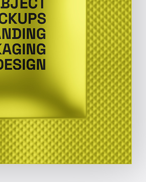 Matte Metallic Sachet Mockup