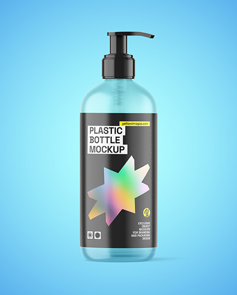 Frosted Bottle with Pump Mockup