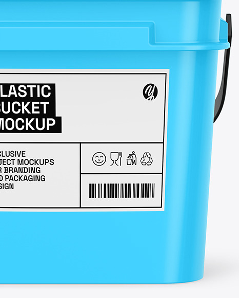 Matte Plastic Bucket Mockup