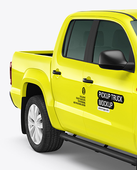 Pickup Truck Mockup - Half Side View