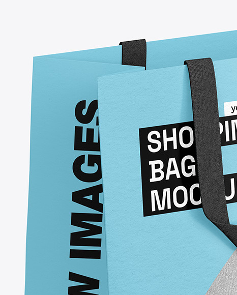 Textured Paper Shopping Bag Mockup