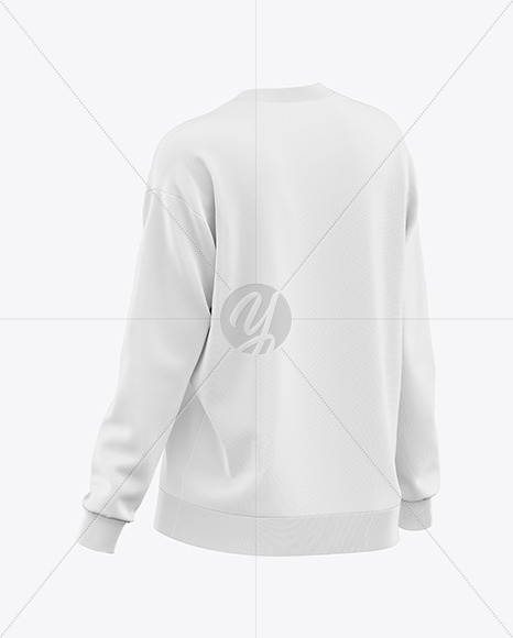 Women&#039;s Oversize Sweatshirt Mockup - Back Half Side View