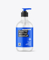 Frosted Cosmetic Bottle with Pump Mockup Frosted Cosmetic Bottle with Pump Mockup