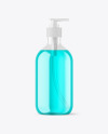 Color Liquid Cosmetic Bottle with Pump Mockup