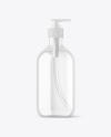 Clear Cosmetic Bottle with Pump Mockup