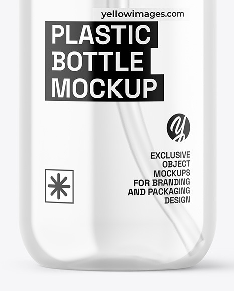 Clear Cosmetic Bottle with Pump Mockup