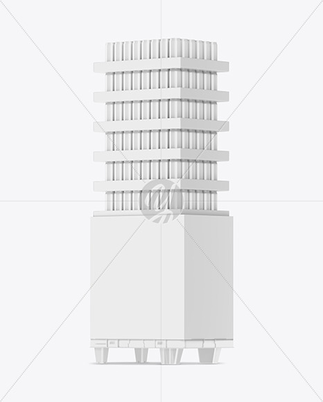 Display Stand with Glossy Cans Mockup