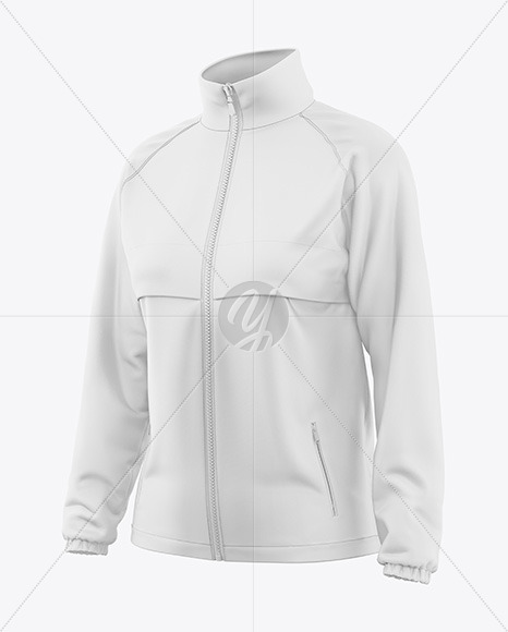 Women's Windbreaker Jacket Mockup - Half Side View