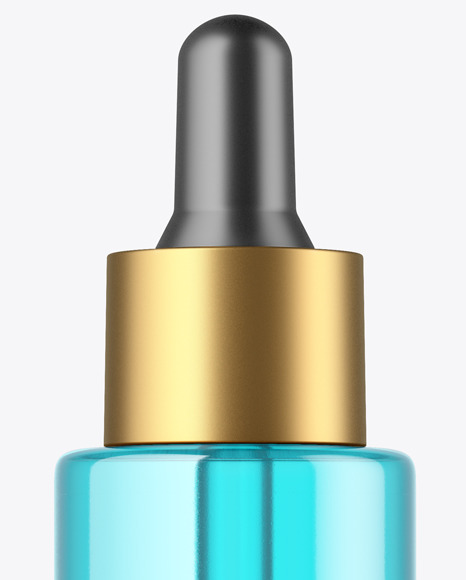 Clear Glass Dropper Bottle with Paper Tube Mockup