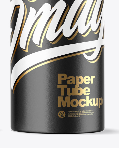 Clear Glass Dropper Bottle with Paper Tube Mockup