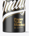 Clear Glass Dropper Bottle with Paper Tube Mockup