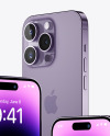 Three iPhone 14 Pro Mockup