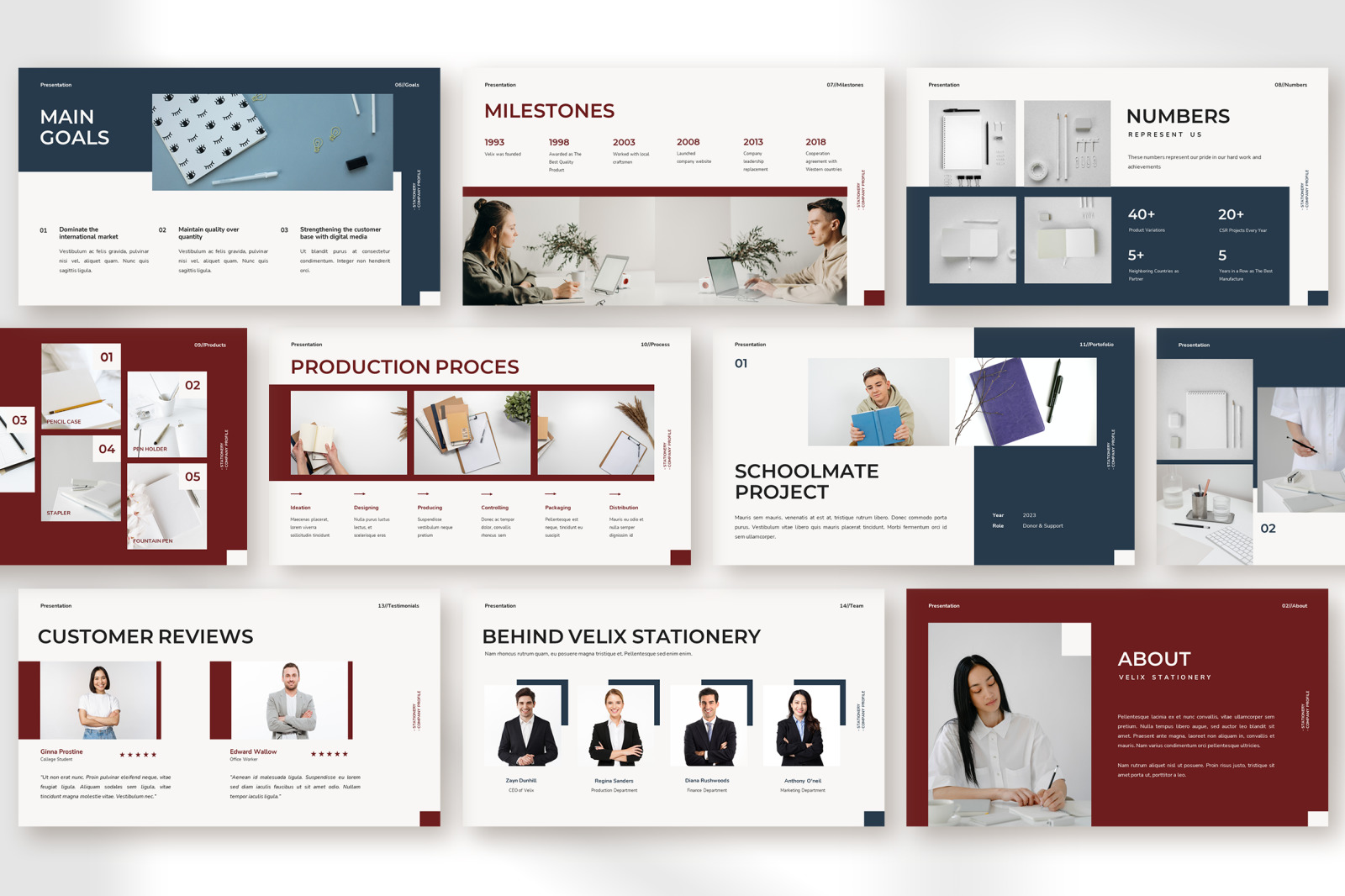 Velix - alluring white modern minimalist company profile presentation