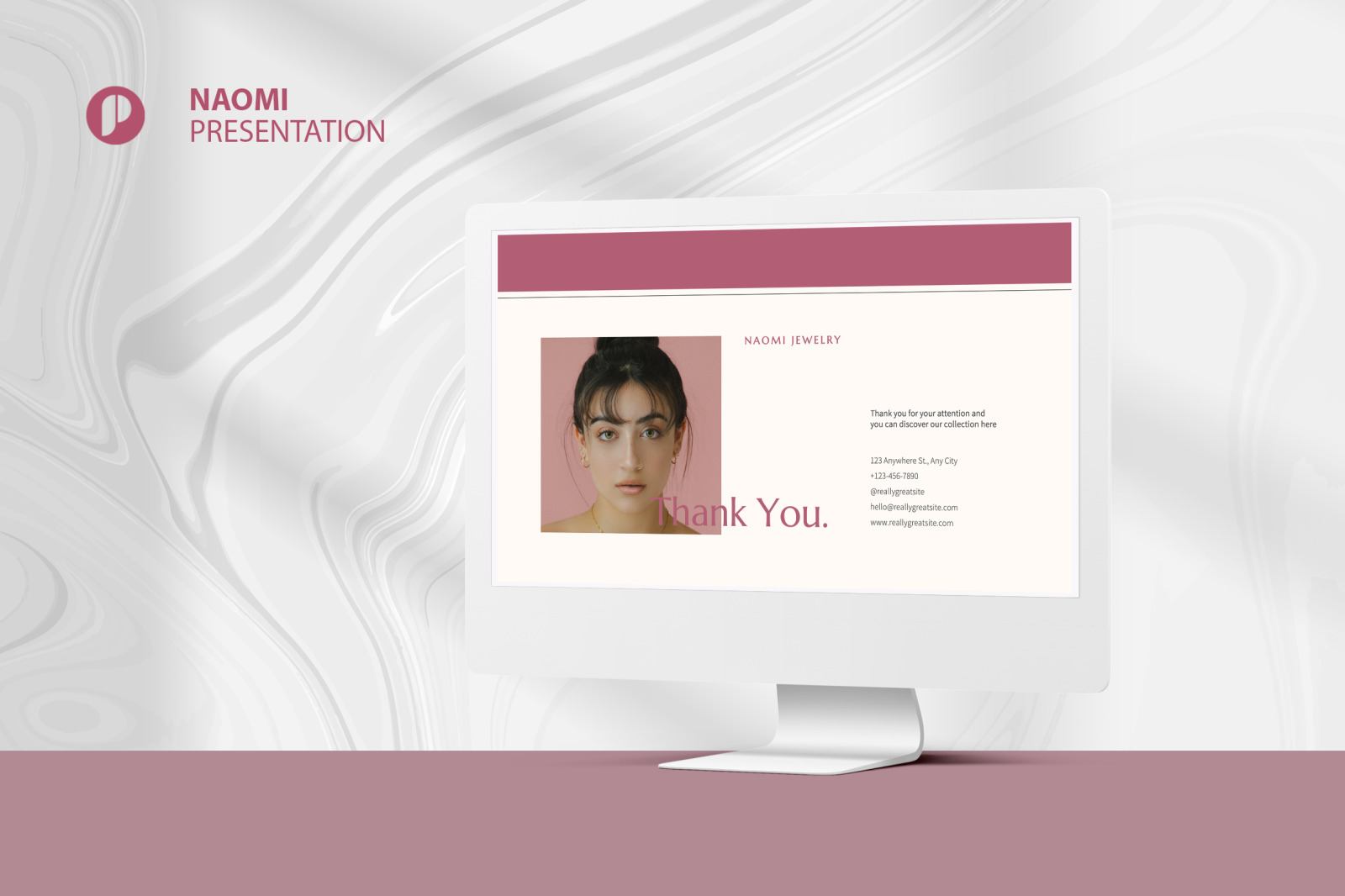 Naomi – soft pink elegant minimalist brand guidelines presentation