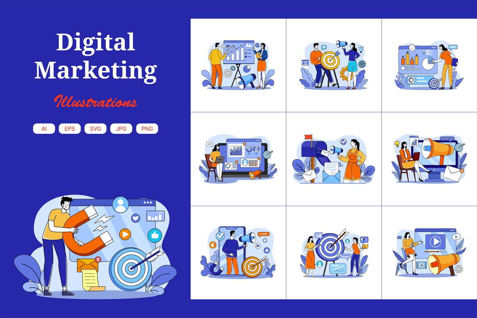 M675_Digital Marketing Illustration Pack_Part 01 M675_Digital Marketing Illustration Pack_Part 01