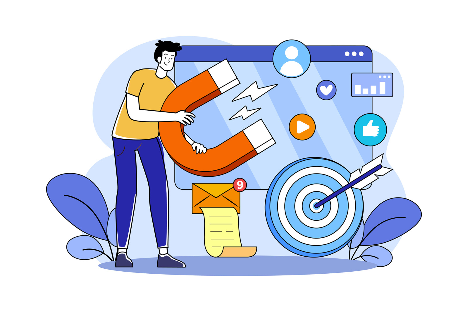 M675_Digital Marketing Illustration Pack_Part 01 M675_Digital Marketing Illustration Pack_Part 01