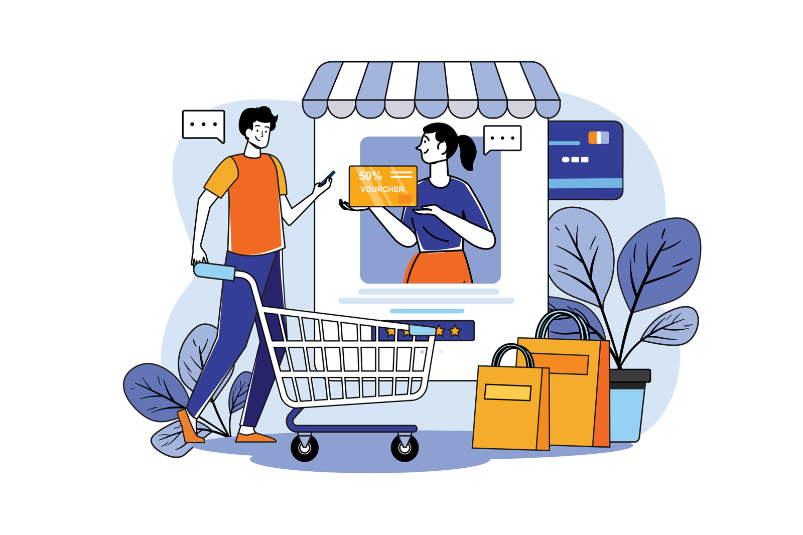 M676_Online Shopping Illustration Pack_Part 01