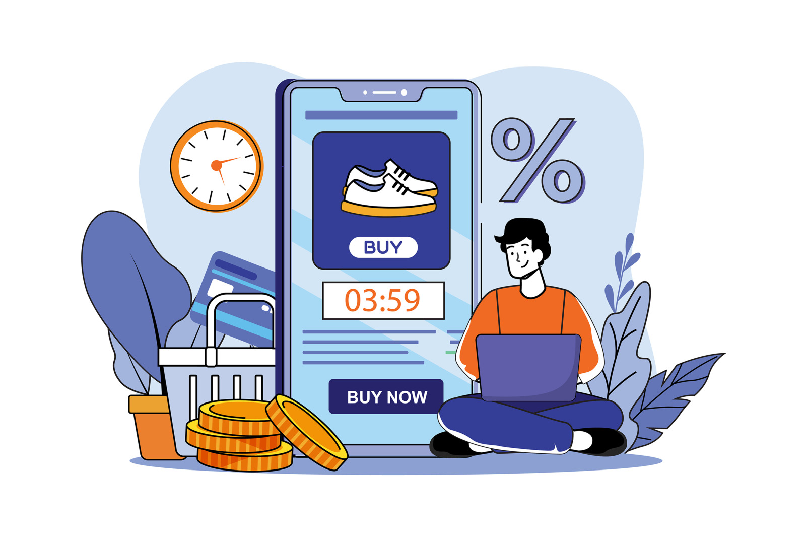 M676_Online Shopping Illustration Pack_Part 02 M676_Online Shopping Illustration Pack_Part 02