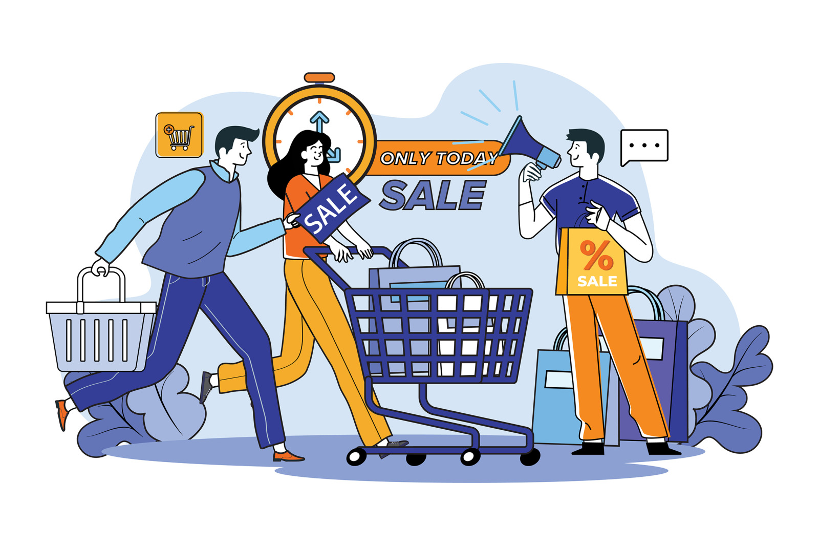 M676_Online Shopping Illustration Pack_Part 02 M676_Online Shopping Illustration Pack_Part 02
