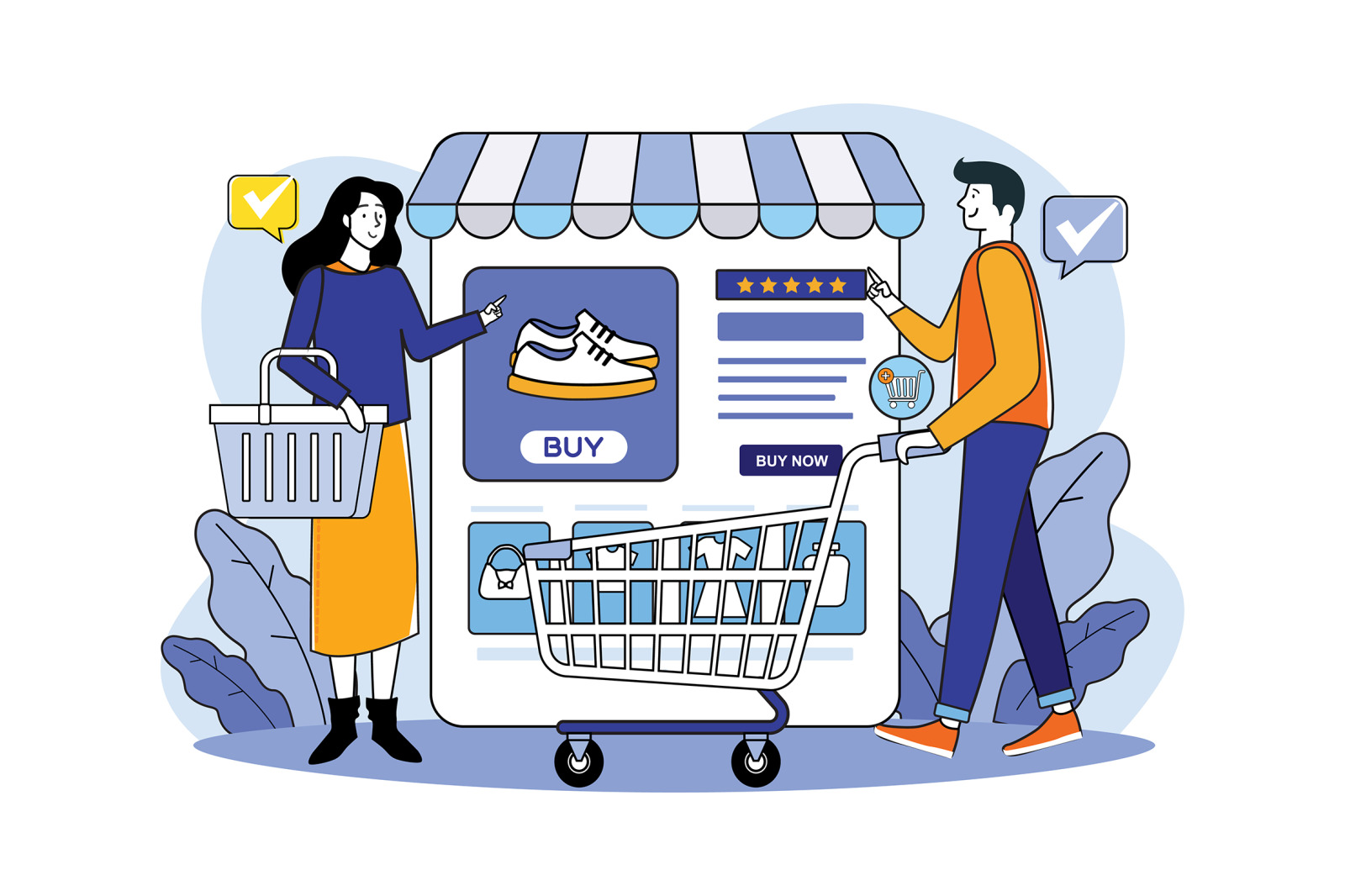 M676_Online Shopping Illustration Pack_Part 02 M676_Online Shopping Illustration Pack_Part 02