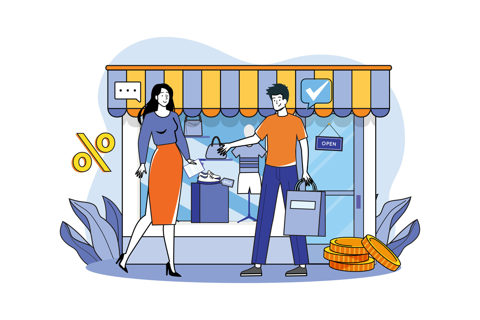 M676_Online Shopping Illustration Pack_Part 02 M676_Online Shopping Illustration Pack_Part 02