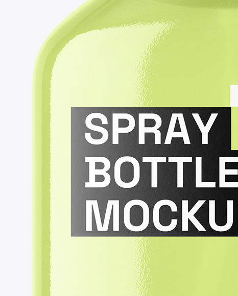 Clear Spray Bottle Mockup