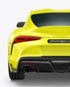 Sport Car Mockup - Back View