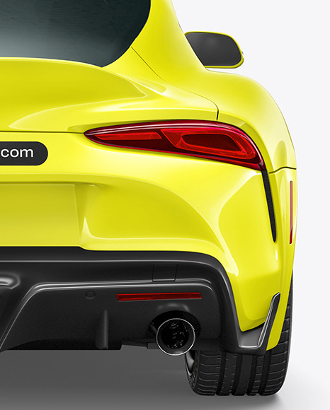 Sport Car Mockup - Back View