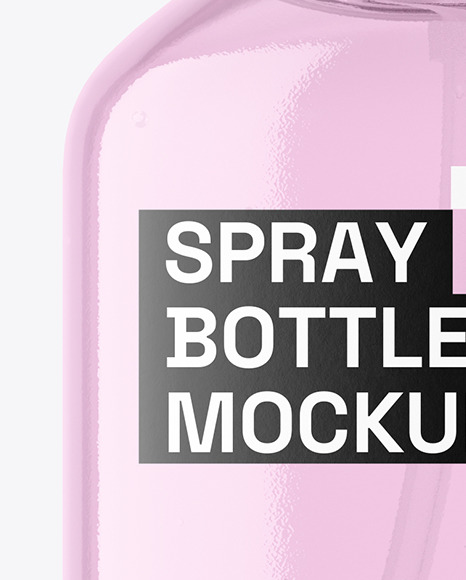 Clear Spray Bottle Mockup