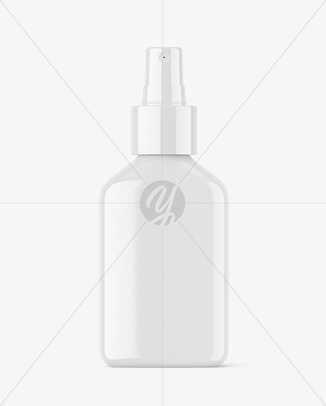 Glossy Spray Bottle Mockup