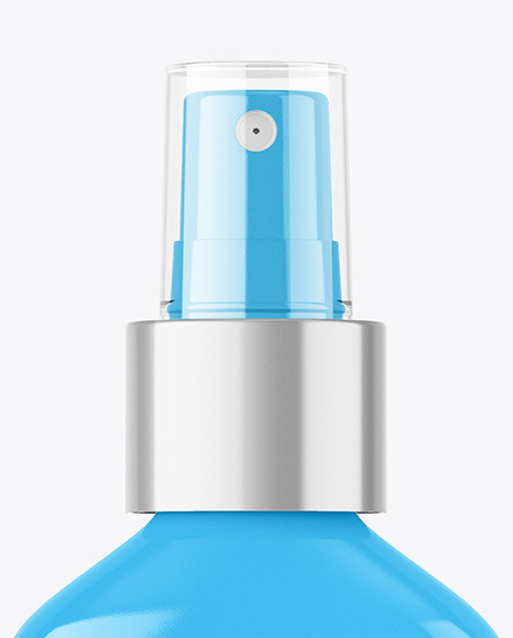 Glossy Spray Bottle Mockup