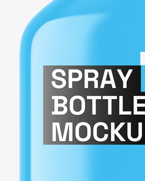 Glossy Spray Bottle Mockup