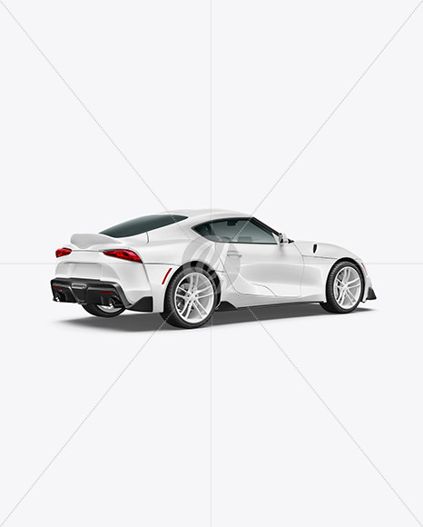 Sport Car Mockup - Back Half Side View