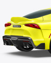 Sport Car Mockup - Back Half Side View