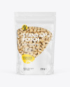 Stand-up Pouch with Cashew Nuts Mockup