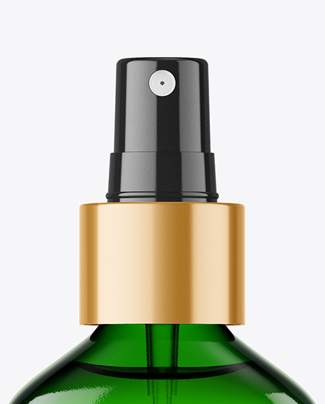 Green Spray Bottle Mockup