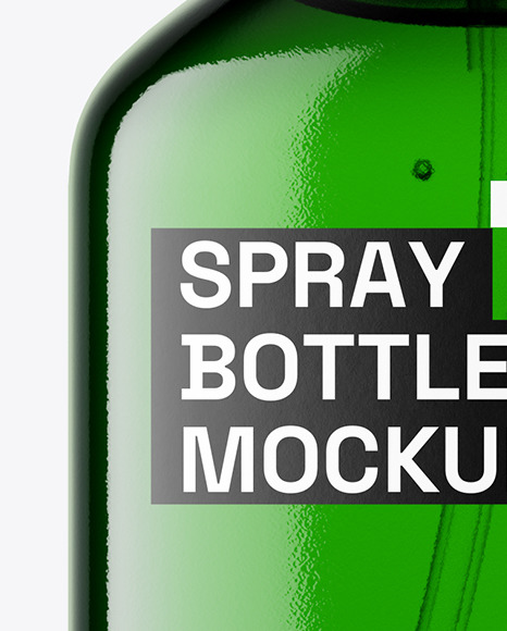 Green Spray Bottle Mockup