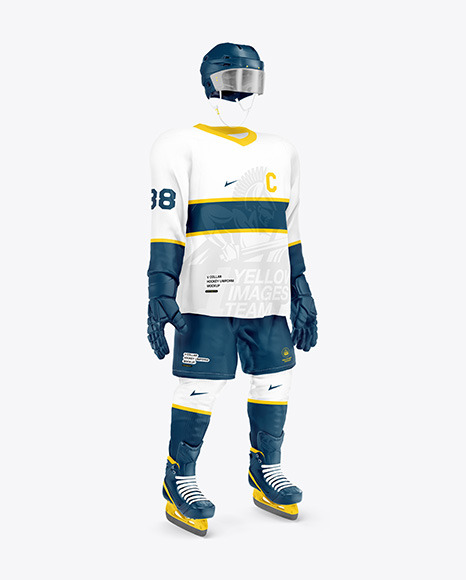 Hockey Uniform Kit Mockup – Half Side View